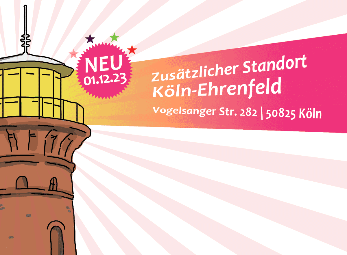 Ab 01.12.2023: Ein weiterer Standort in Köln Ehrenfeld!